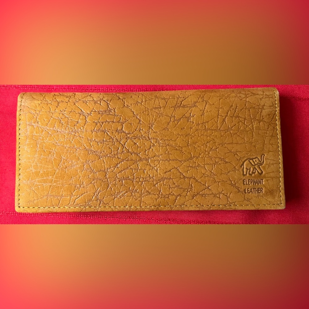 Genuine Real Elephant Brown Hand Clutch/Wallet